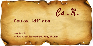 Csuka Márta névjegykártya